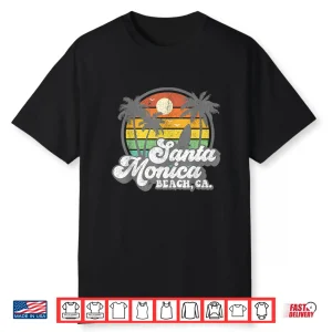 Vintage Santa Monica Beach California Surf Surfing 70’S Gift Shirt