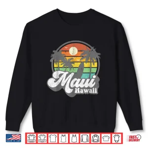 Sweatshirt Vintage Maui Hawaii Hawaiian Beach Surfing 70s Surf Gift Shirt