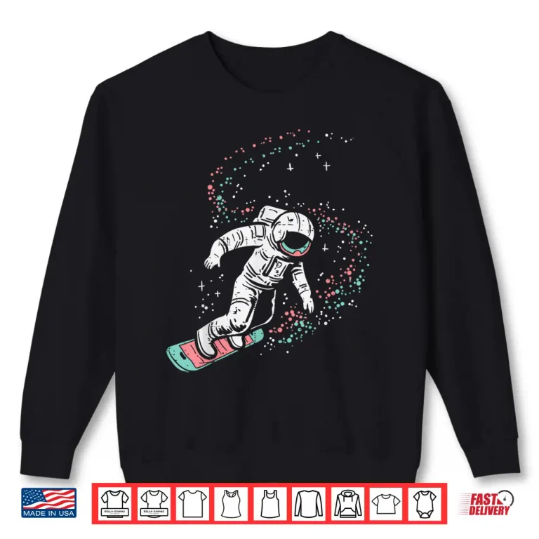 Sweatshirt Astronaut Surfing Space Galaxy Surf Surfer Men Women Kids Shirt