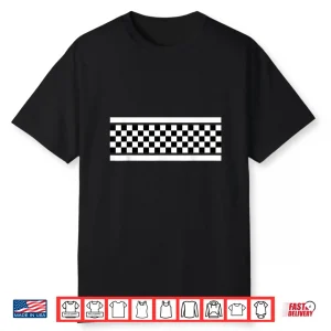Checkered Black And White Pattern Surfing And Skateboard Shirt