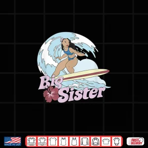 Design Disney Lilo Stitch Big Sister Nani Surfing Shirt