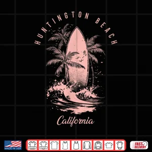 Design Huntington Beach California Surfing Vintage Surfer Shirt
