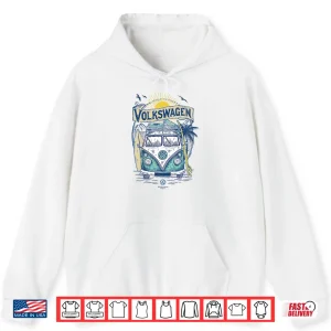 Hoodie Kids Volkswagen Type 2 Campervan Catch The Waves Surfing Van Kids Shirt