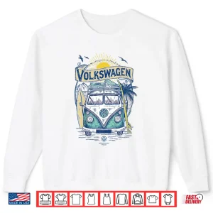 Sweatshirt Kids Volkswagen Type 2 Campervan Catch The Waves Surfing Van Kids Shirt