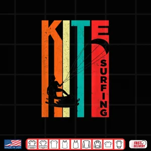 Design Kitesurfing Retro Vintage Kiteboard Kitesurfer Surfing Gift Shirt