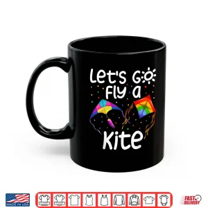 Mug Lets Go Fly A Kite Kite Flying Kite Surfing Kids Shirt