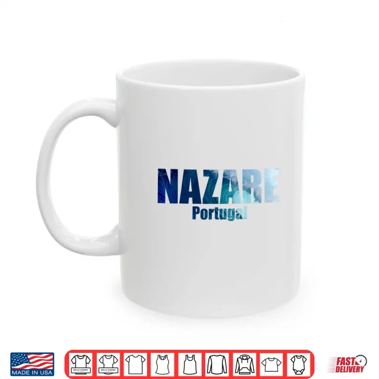 Mug Mens Womens And Youth Nazare Portugal Wave Surf Surfing Shirt