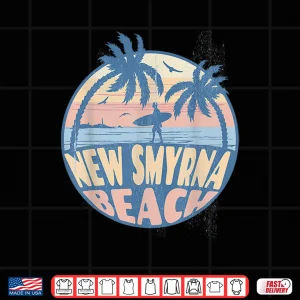 Design New Smyrna Florida Beach Surf Summer Vacation Vintage Shirt