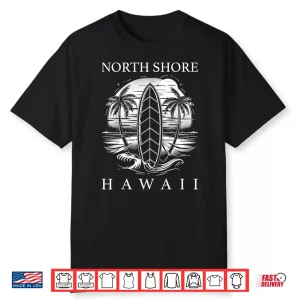 North Shore Hawaii Surf Hawaiian Oahu Vintage Surfing Surfer Shirt