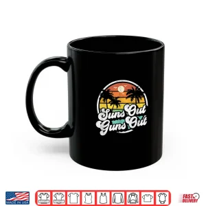 Mug Suns Out Guns Out Funny Beach Vacation Retro Surfing Gift Shirt