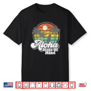 Vintage Hawaii Aloha State Hawaiian Beach Surfing Surf Gift Shirt