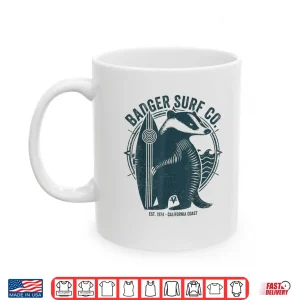 Mug Vintage Badger Surf Co Retro Surfing California Art Shirt