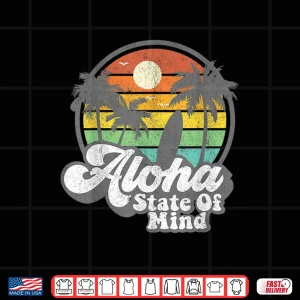 Design Vintage Hawaii Aloha State Hawaiian Beach Surfing Surf Gift Shirt