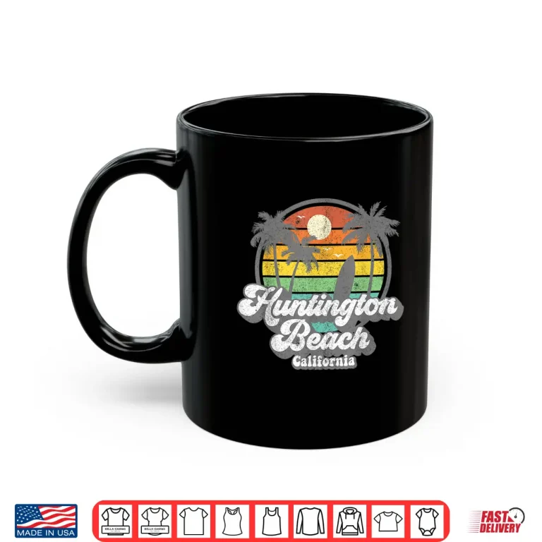 Mug Vintage Huntington Beach California Surfing Retro Surf Gift Shirt