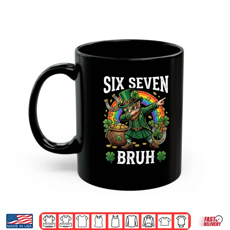 Mug Bruh Six Seven Dabbing Leprechaun St Patricks Day 67 Meme Shirt