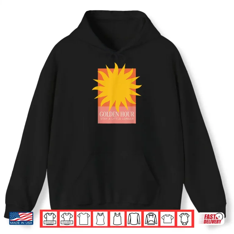 Hoodie Golden Hour Stay a Little Longer Graphic Sunset Boho Style Shirt