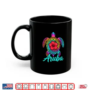 Mug Aruba Sea Turtle Hibiscus Tropical Art Shirt