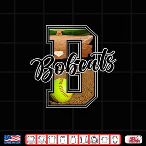 Design Bobcats Softball Letter School Spirit Mascot Bobcat Pride Shirt