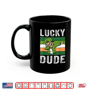 Mug Lucky Dude Dabbing Boy St Patricks Day for Boys Kids Toddler Shirt