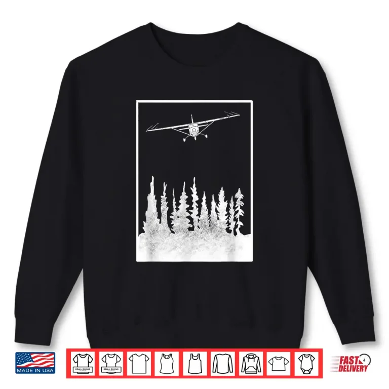 Sweatshirt Airplane Graphic C172 over Trees Pilot Present Aviation Shirt