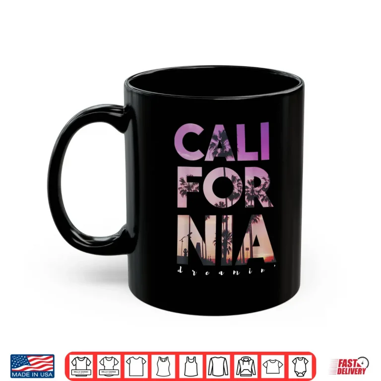 Mug California Dreaming Beach Palm Tree Summer Vacation Surfing Shirt