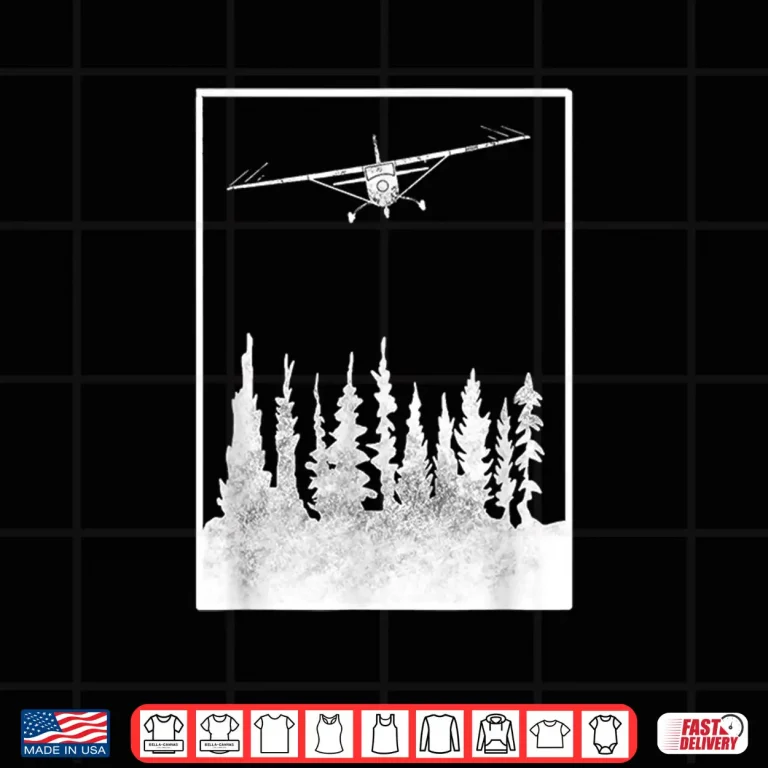 Design Airplane Graphic C172 over Trees Pilot Present Aviation Shirt