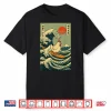 Chicken Surfing Japanese Wave Farmer Farming Shirt