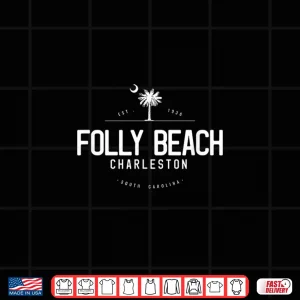 Design Folly Beach South Carolina Surfing Shirt