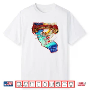 Grateful Dead Surfing California Skeleton Vintage Band Shirt