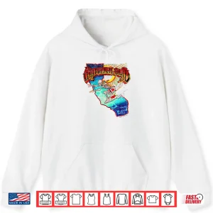 Hoodie Grateful Dead Surfing California Skeleton Vintage Band Shirt