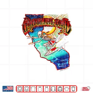 Design Grateful Dead Surfing California Skeleton Vintage Band Shirt