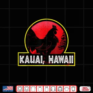 Design Hawaii Kauai Vintage Hawaiian Surfing Garden Island Gifts Shirt