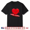 Heart Surfing Valentines Day Cute Surf Board Surfer Shirt