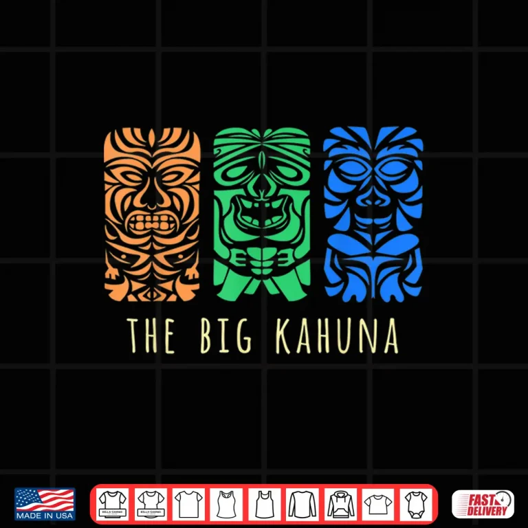 Design Hawaii Tiki Surfing Polynesian Big Kahuna Retro Hipster Shirt