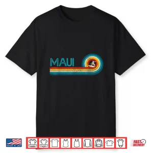 Maui Hawaii Surf Vintage Beach Surfer Surfing Gift Shirt