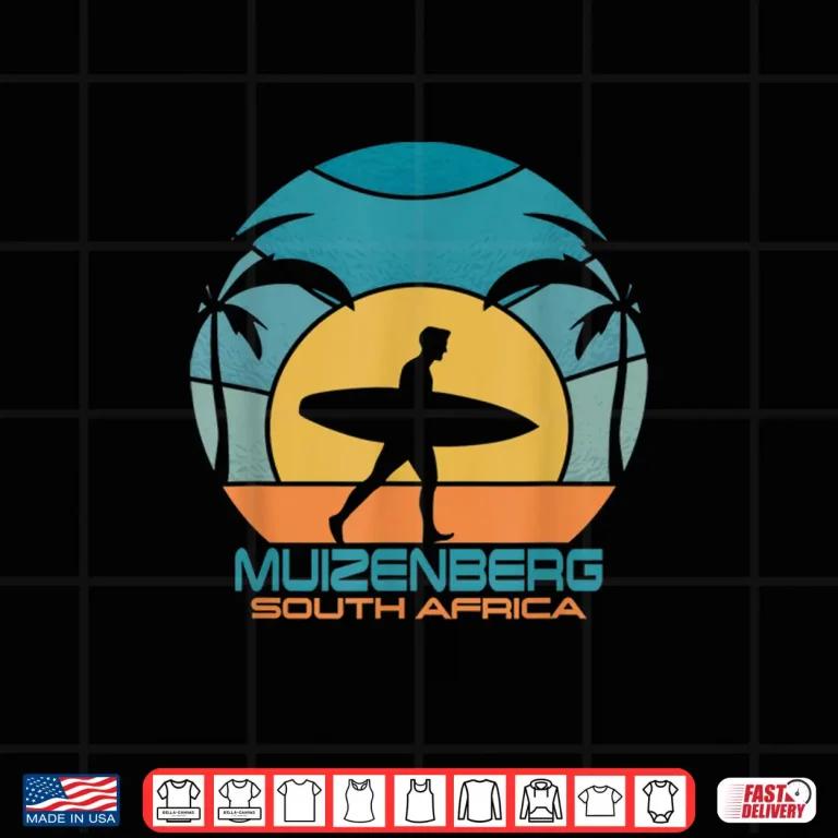 Design Muizenberg Surfing Beach Retro Surfing Summer Vacation Shirt