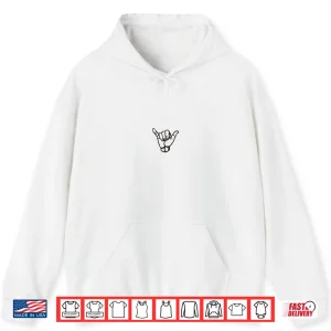 Hoodie Shaka sign Hang Good Vibes Retro Loose Hawaii Surfing Shirt