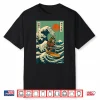 Skeleton Samurai Surfing Japanese Wave Shirt
