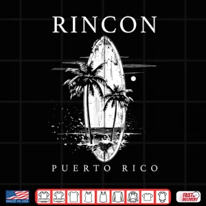 Design Rincon Puerto Rico Surf Vintage Surfing Surfer Shirt