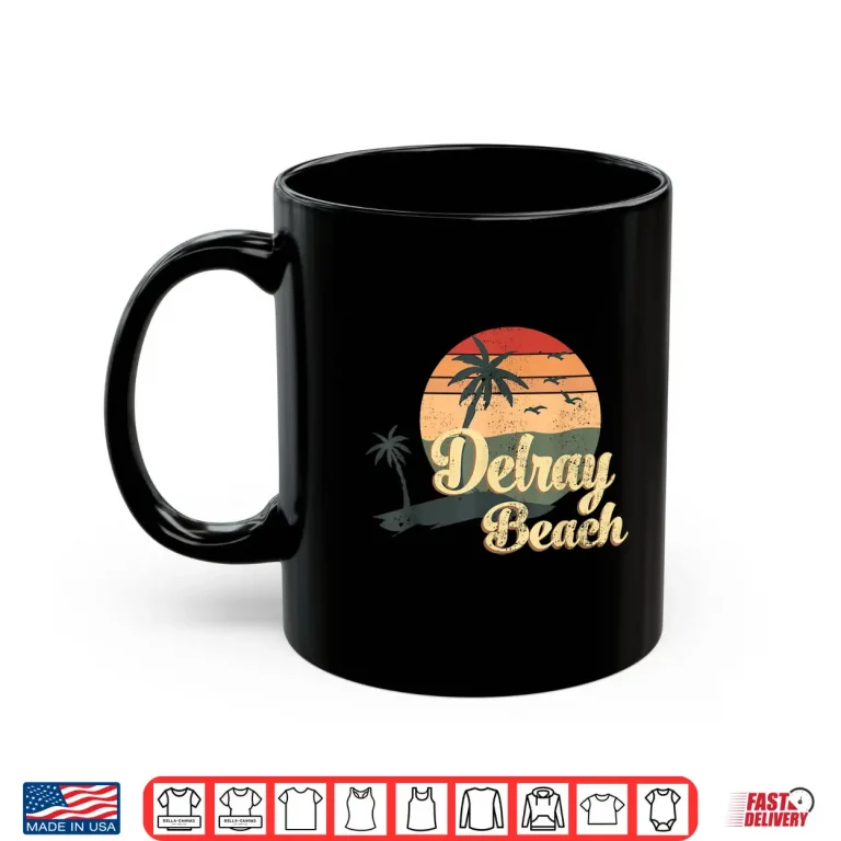 Mug Surf Surfing Palm Tree Summer Florida Delray Beach Shirt