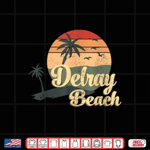 Design Surf Surfing Palm Tree Summer Florida Delray Beach Shirt