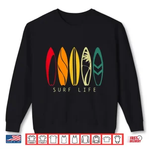 Sweatshirt Surf Life Vintage Surfing Retro Surf Board Surfer Shirt
