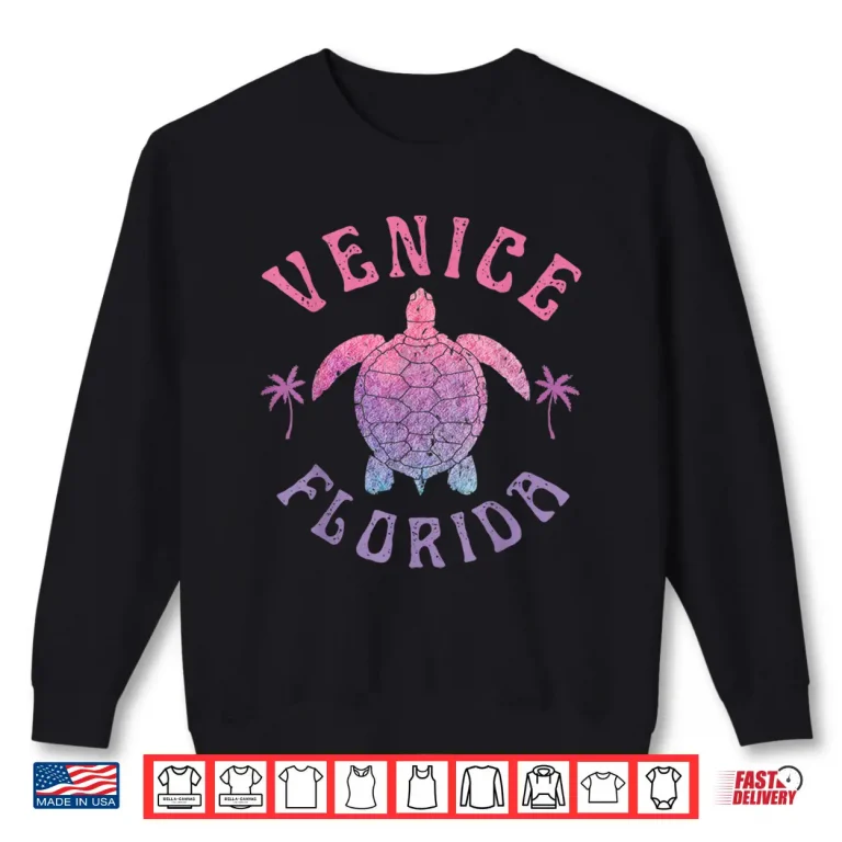 Sweatshirt Venice Florida Sea Turtle Summer Vacation Vintage Shirt