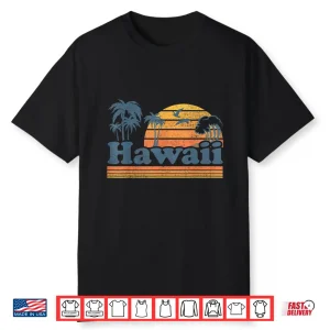 Vintage Hawaii Beach Summer Surfing Hawaiian Surf Retro Shirt