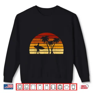 Sweatshirt Vintage Sunset Surfing Gift For Surfers Shirt