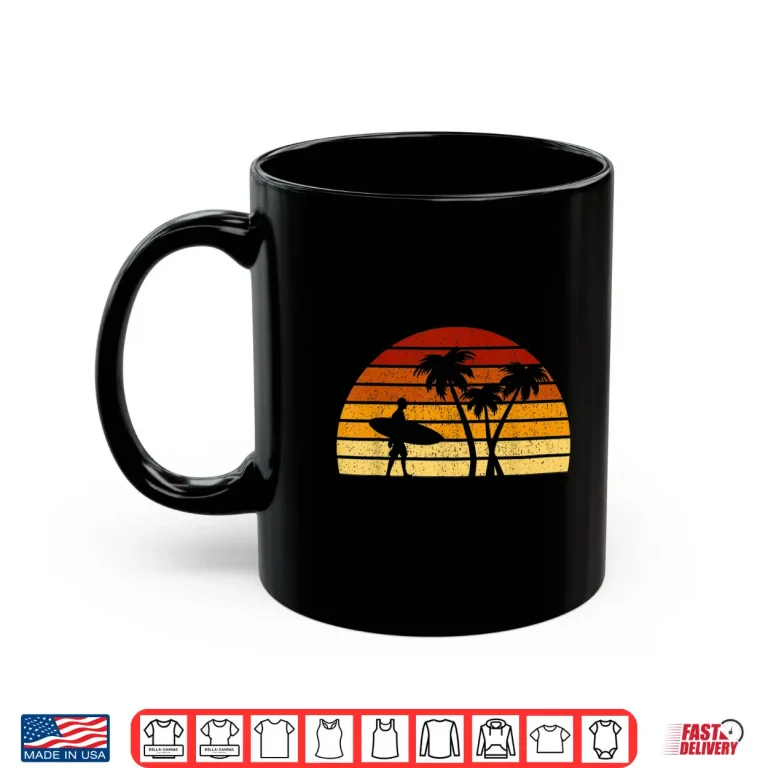 Mug Vintage Sunset Surfing Gift For Surfers Shirt