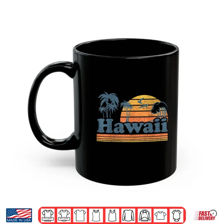 Mug Vintage Hawaii Beach Summer Surfing Hawaiian Surf Retro Shirt