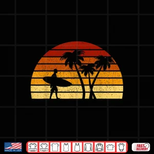Design Vintage Sunset Surfing Gift For Surfers Shirt