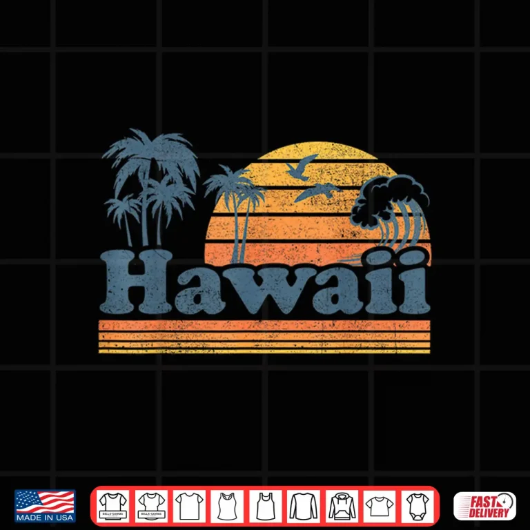 Design Vintage Hawaii Beach Summer Surfing Hawaiian Surf Retro Shirt