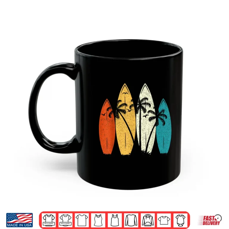Mug Vintage Surfboard Beach Surf Surfer Wave Surfing Graphic Shirt